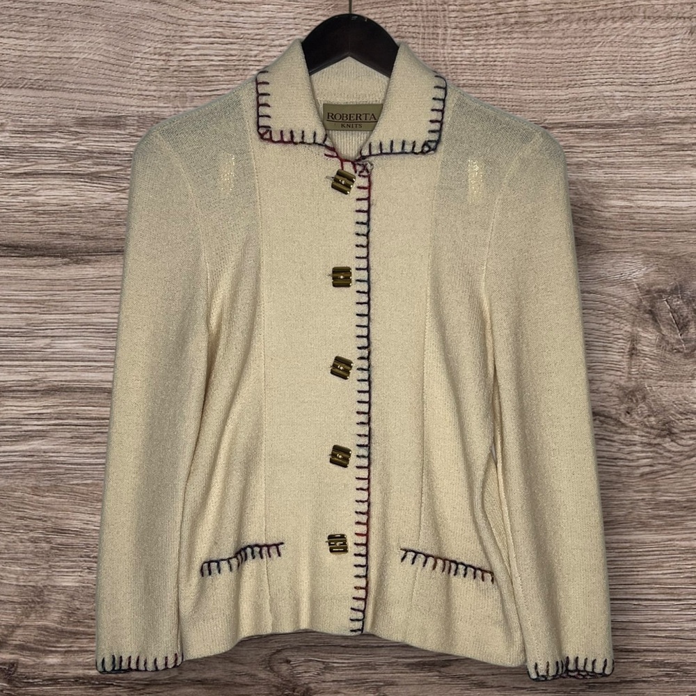 Vintage Roberta Knits Lady Jacket Cardigan, Size Small